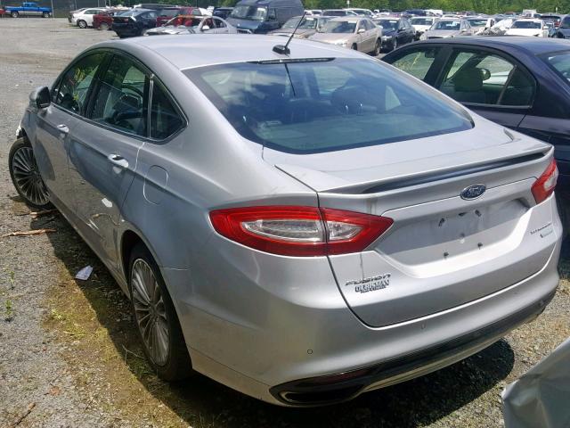 3FA6P0K95DR105520 - 2013 FORD FUSION TIT SILVER photo 3