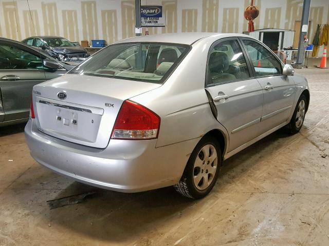 KNAFE121375409515 - 2007 KIA SPECTRA EX SILVER photo 4