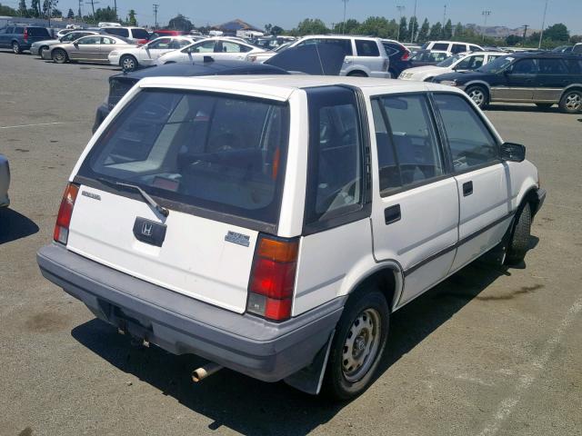 JHMEY1722HS003301 - 1987 HONDA CIVIC WAGO WHITE photo 4