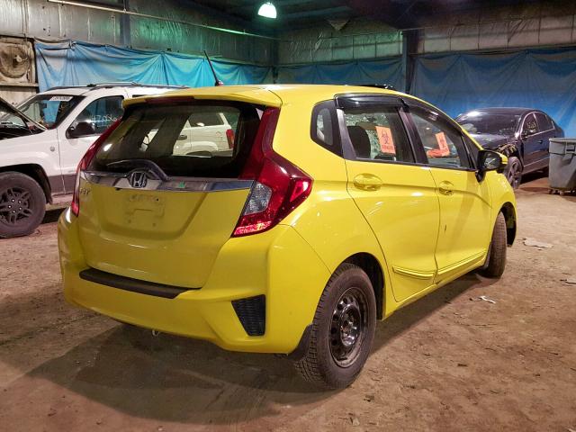 JHMGK5H7XGX038360 - 2016 HONDA FIT EX YELLOW photo 4