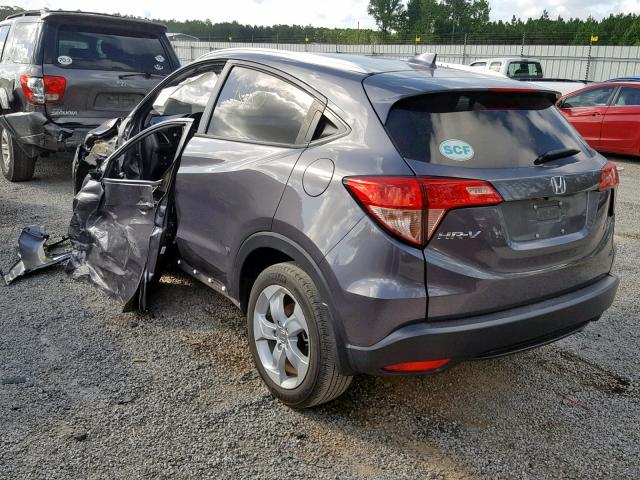 3CZRU5H72GM732318 - 2016 HONDA HR-V EXL GRAY photo 3