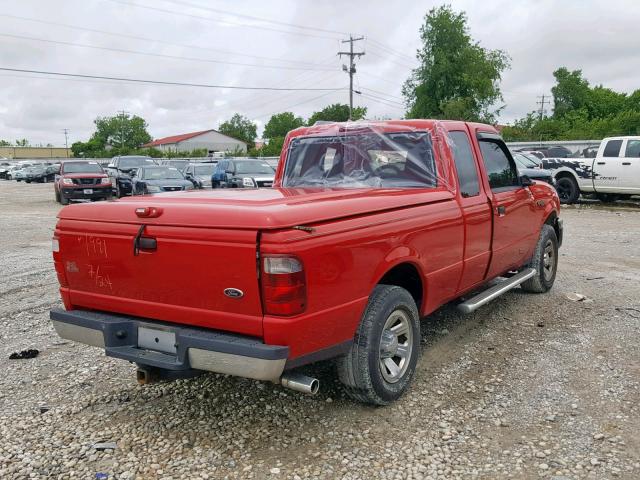 1FTYR44U85PA01991 - 2005 FORD RANGER SUP RED photo 4