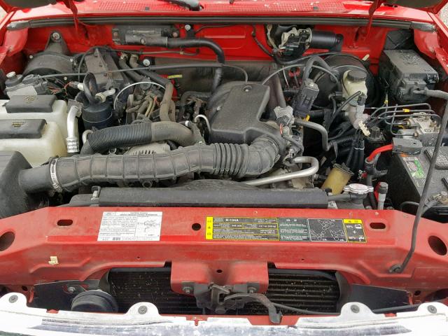 1FTYR44U85PA01991 - 2005 FORD RANGER SUP RED photo 7