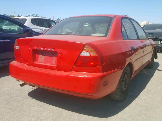 JA3AY26C0YU034727 - 2000 MITSUBISHI MIRAGE DE RED photo 4