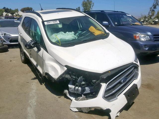 MAJ3P1TE1JC183582 - 2018 FORD ECOSPORT S WHITE photo 1