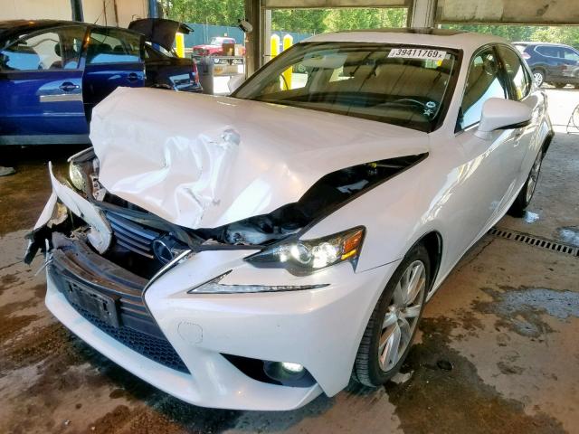 JTHBF1D24F5082883 - 2015 LEXUS IS 250 WHITE photo 2