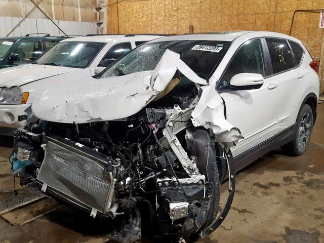 2HKRW2H81JH619352 - 2018 HONDA CR-V EXL WHITE photo 2