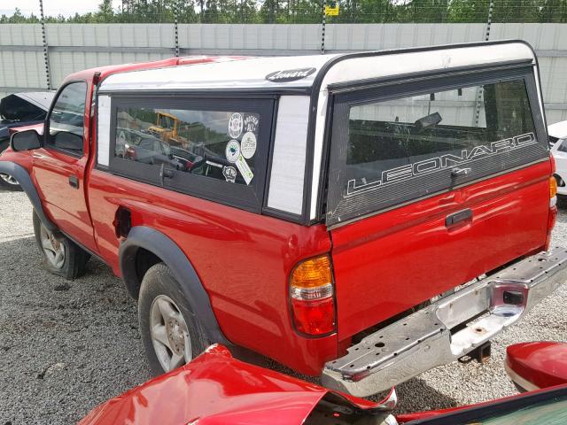 5TENM92N71Z745174 - 2001 TOYOTA TACOMA PRE RED photo 3