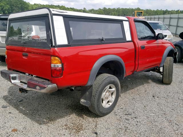 5TENM92N71Z745174 - 2001 TOYOTA TACOMA PRE RED photo 4