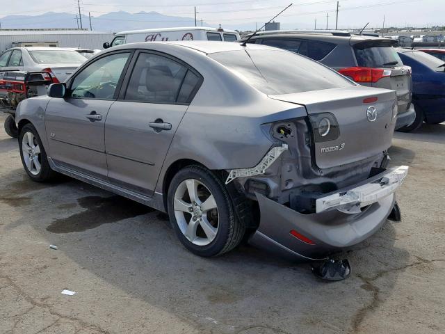 JM1BK123051346230 - 2005 MAZDA 3 S GRAY photo 3