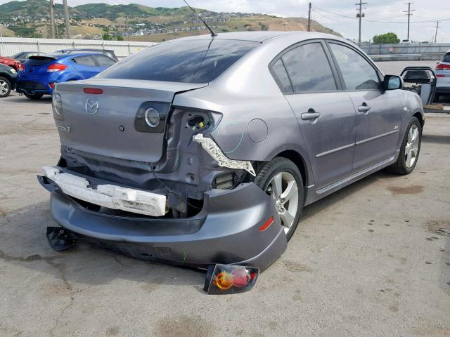 JM1BK123051346230 - 2005 MAZDA 3 S GRAY photo 4