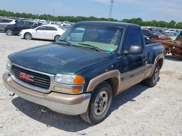 1GTEC14W01Z160569 - 2001 GMC NEW SIERRA GREEN photo 2