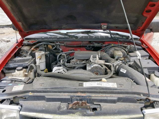 1GNDT13W9Y2347624 - 2000 CHEVROLET BLAZER RED photo 7