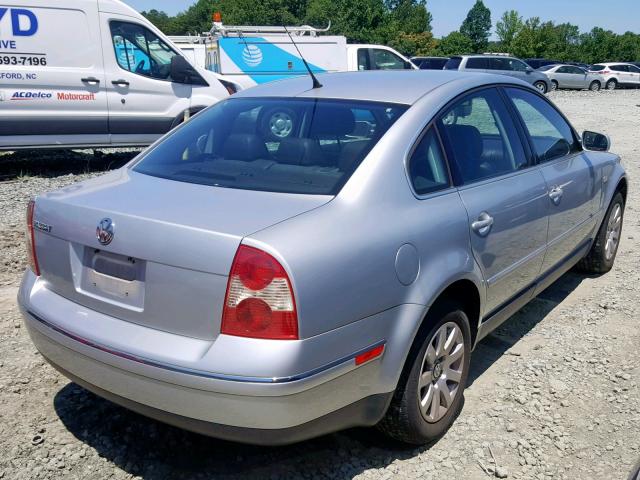 WVWPD63B73P251063 - 2003 VOLKSWAGEN PASSAT GLS SILVER photo 4