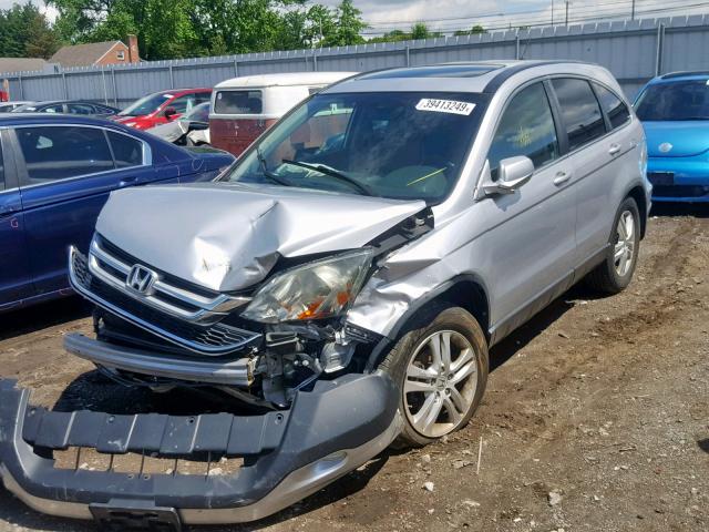 5J6RE4H70BL013005 - 2011 HONDA CR-V EXL SILVER photo 2