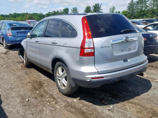 5J6RE4H70BL013005 - 2011 HONDA CR-V EXL SILVER photo 3