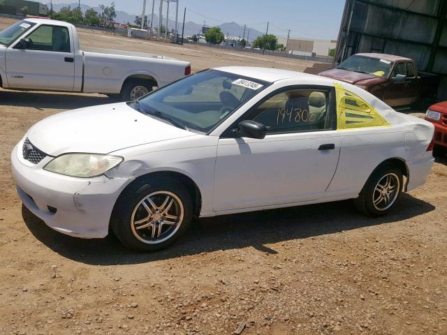 1HGEM21144L069521 - 2004 HONDA CIVIC DX V WHITE photo 2