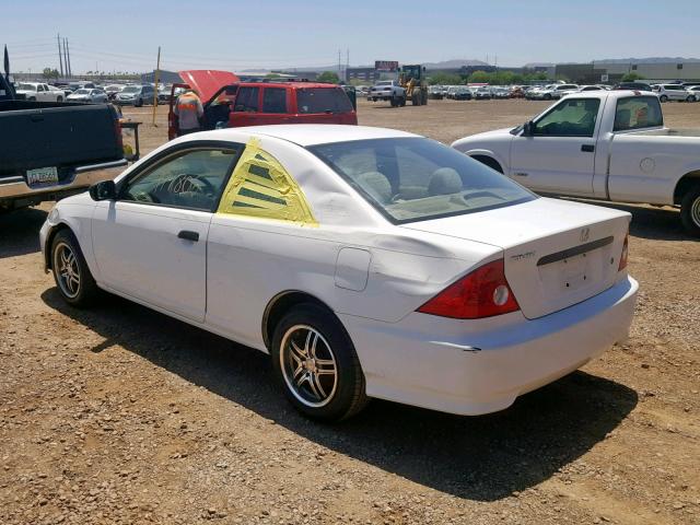 1HGEM21144L069521 - 2004 HONDA CIVIC DX V WHITE photo 3