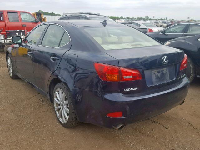 JTHCK262475015477 - 2007 LEXUS IS 250 BLUE photo 3