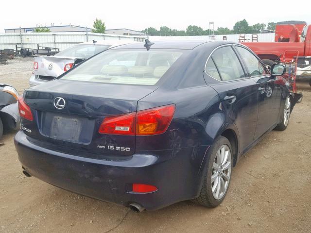 JTHCK262475015477 - 2007 LEXUS IS 250 BLUE photo 4