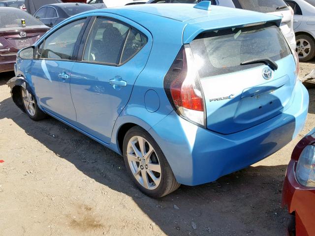 JTDKDTB36F1088464 - 2015 TOYOTA PRIUS C BLUE photo 3