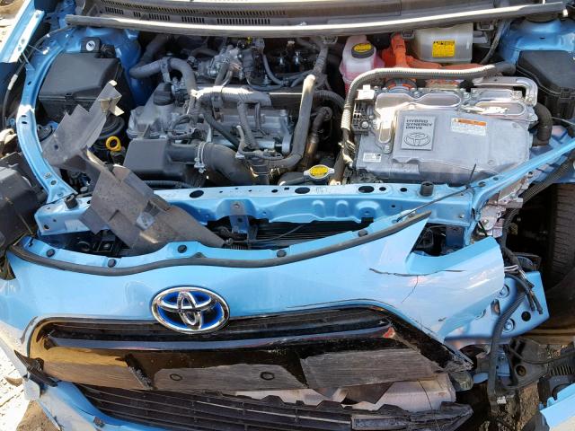 JTDKDTB36F1088464 - 2015 TOYOTA PRIUS C BLUE photo 7