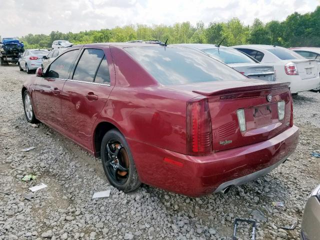 1G6DW677250210910 - 2005 CADILLAC STS RED photo 3