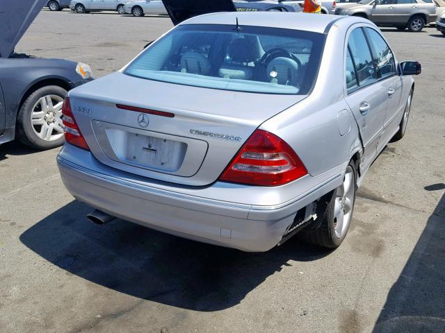 WDBRF40JX5F651340 - 2005 MERCEDES-BENZ C 230K SPO SILVER photo 4