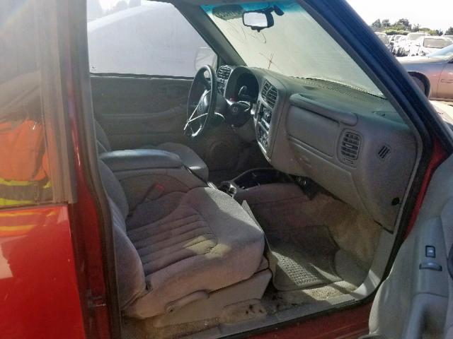 1GCCS19W628109748 - 2002 CHEVROLET S TRUCK S1 RED photo 5