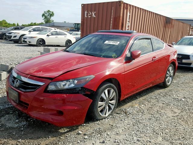 1HGCS1B87CA003087 - 2012 HONDA ACCORD EXL RED photo 2