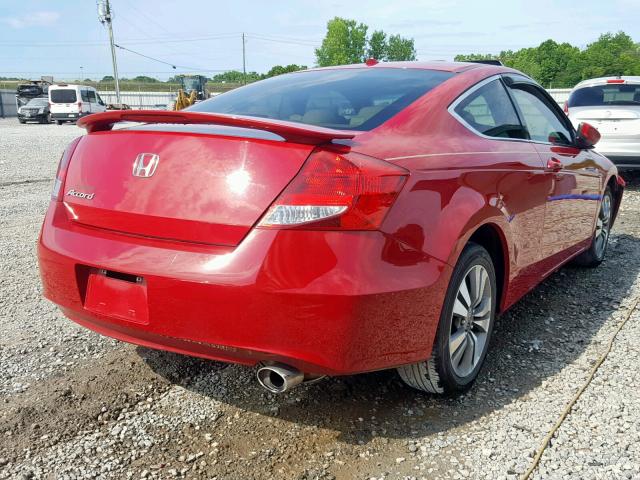 1HGCS1B87CA003087 - 2012 HONDA ACCORD EXL RED photo 4