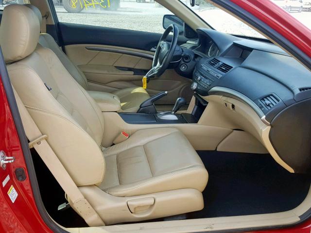 1HGCS1B87CA003087 - 2012 HONDA ACCORD EXL RED photo 5