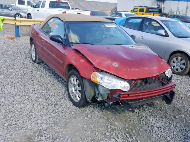 1C3EL75R54N362321 - 2004 CHRYSLER SEBRING GT RED photo 1