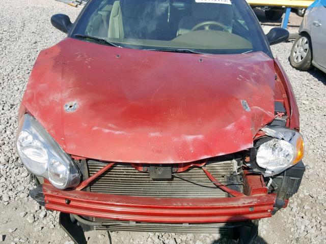 1C3EL75R54N362321 - 2004 CHRYSLER SEBRING GT RED photo 7