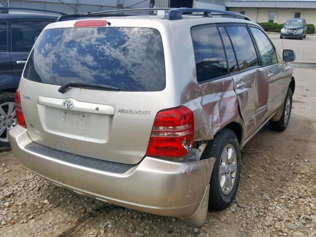 JTEGF21A430117094 - 2003 TOYOTA HIGHLANDER GOLD photo 4