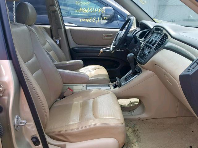 JTEGF21A430117094 - 2003 TOYOTA HIGHLANDER GOLD photo 5