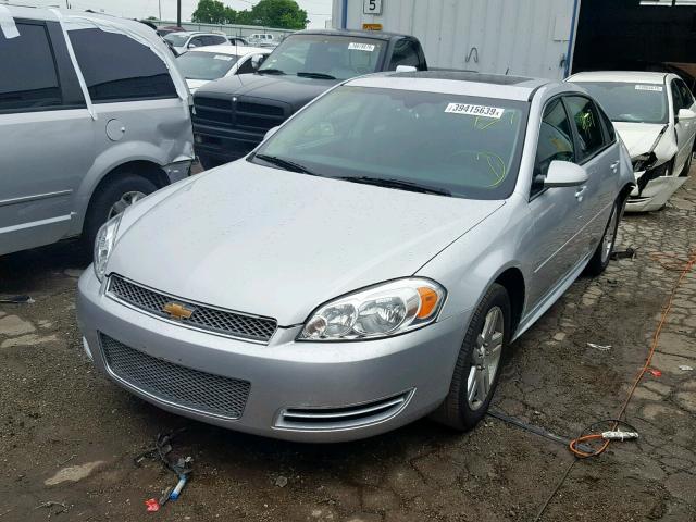 2G1WB5E3XE1161805 - 2014 CHEVROLET IMPALA LIM SILVER photo 2