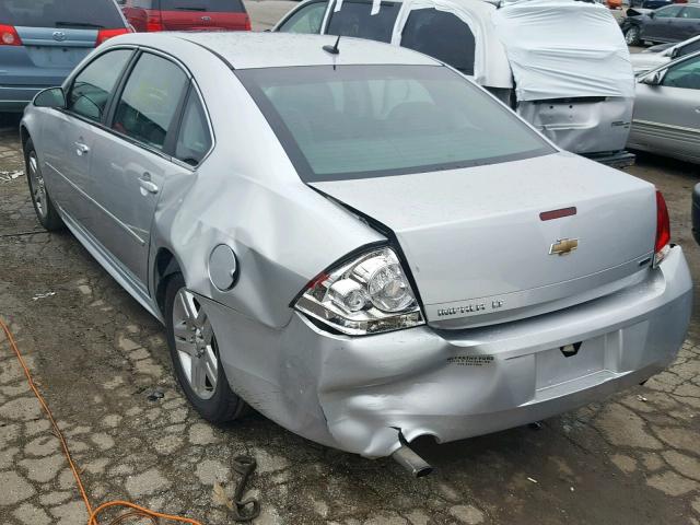 2G1WB5E3XE1161805 - 2014 CHEVROLET IMPALA LIM SILVER photo 3