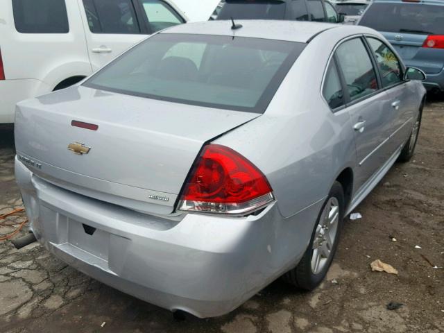 2G1WB5E3XE1161805 - 2014 CHEVROLET IMPALA LIM SILVER photo 4