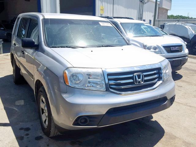 5FNYF3H29DB037869 - 2013 HONDA PILOT LX SILVER photo 1