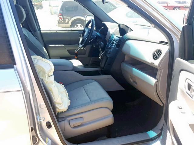 5FNYF3H29DB037869 - 2013 HONDA PILOT LX SILVER photo 5