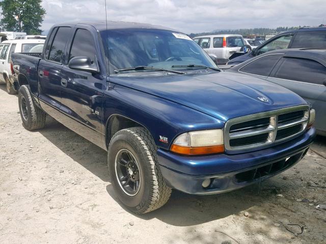 1B7GL2AN5YS786289 - 2000 DODGE DAKOTA QUA BLUE photo 1