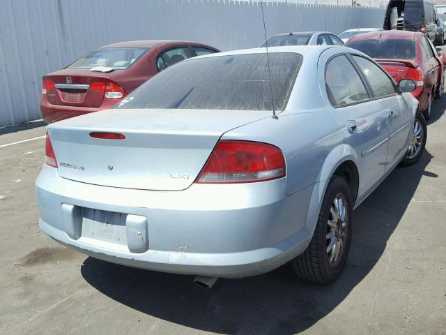 1C3AL56U01N538645 - 2001 CHRYSLER SEBRING LX BLUE photo 4