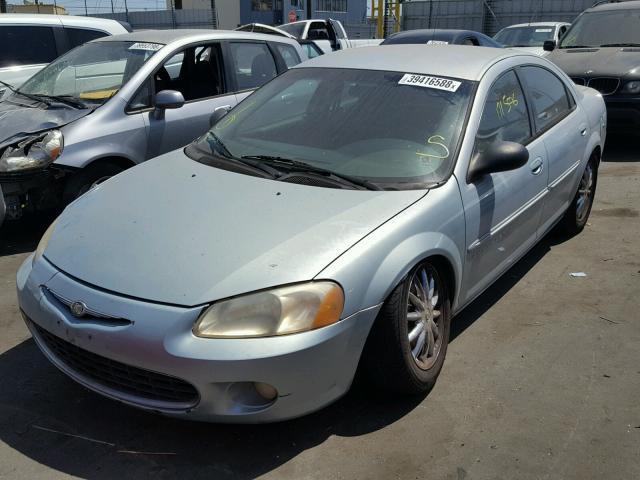 1C3AL56U01N538645 - 2001 CHRYSLER SEBRING LX BLUE photo 9