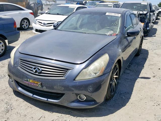 JN1CV6AP7AM200710 - 2010 INFINITI G37 BASE BLUE photo 2