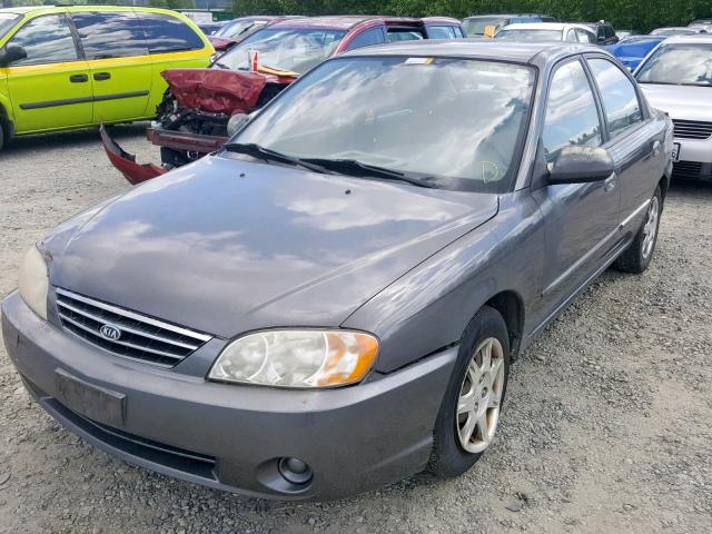 KNAFB121945304126 - 2004 KIA SPECTRA BA GRAY photo 2