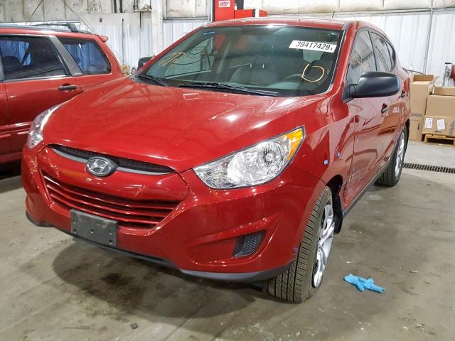 KM8JT3ABXBU247630 - 2011 HYUNDAI TUCSON GL RED photo 2