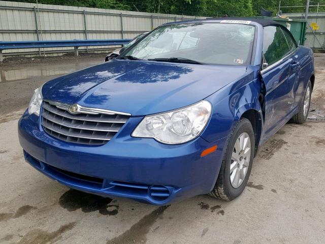 1C3BC4EB2AN187137 - 2010 CHRYSLER SEBRING LX BLUE photo 2