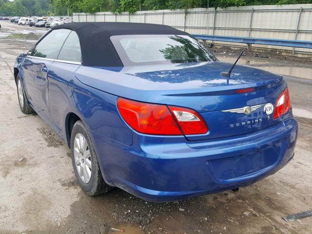 1C3BC4EB2AN187137 - 2010 CHRYSLER SEBRING LX BLUE photo 3