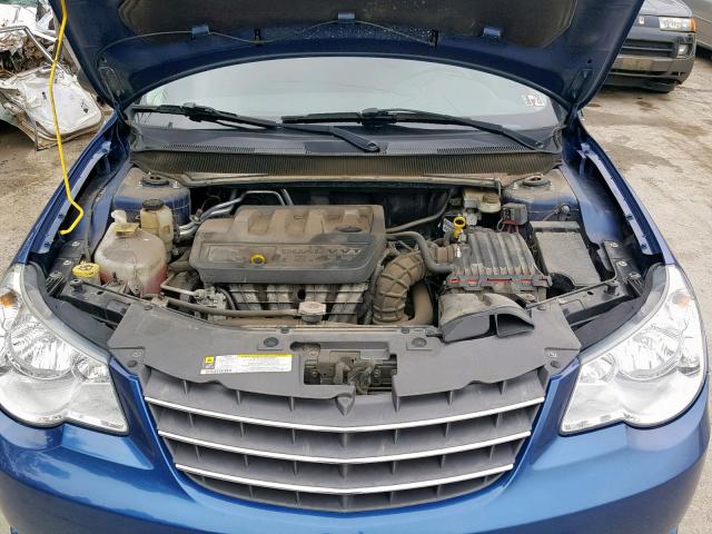 1C3BC4EB2AN187137 - 2010 CHRYSLER SEBRING LX BLUE photo 7